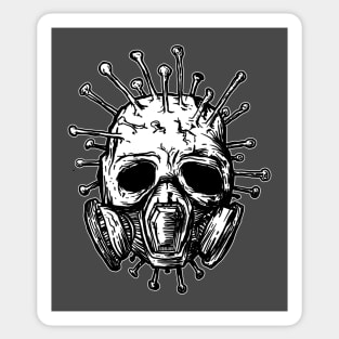 Corona virus skull Sticker